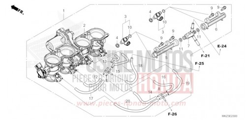 CORPS DE PAPILLON CBR600R3R de 2024